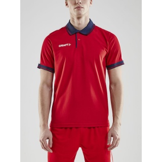 Craft Sport-Polo Pro Control (100% Polyester) rot/navy Herren